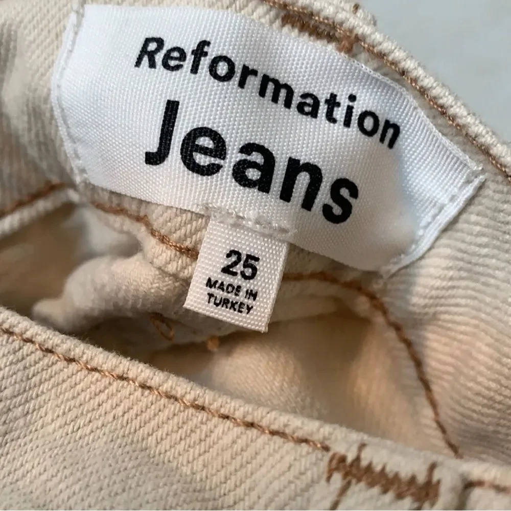 Reformation Cynthia High Rise Straight Jeans Bone New with tags! - Picture 15 of 16